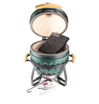 Керамический гриль Diamond Egg S, зелёный