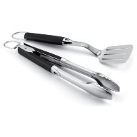 Набор из 2 предметов нерж сталь. черные ручки  